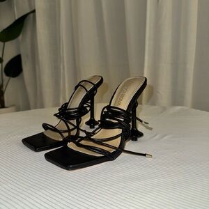 Elegant Black Strappy Heels